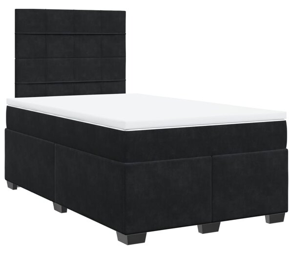 Box spring postel s matrací černá 120 x 190 cm samet 3290860