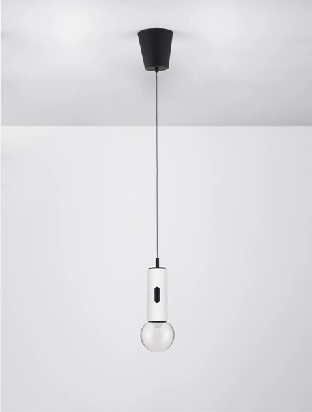 LED stmívatelný bílý moderní lustr Chronos – Bílá