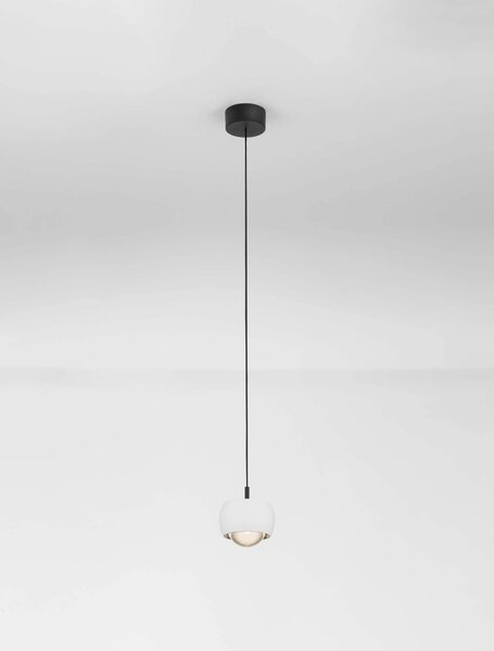 LED bílý designový lustr Conga – Bílá