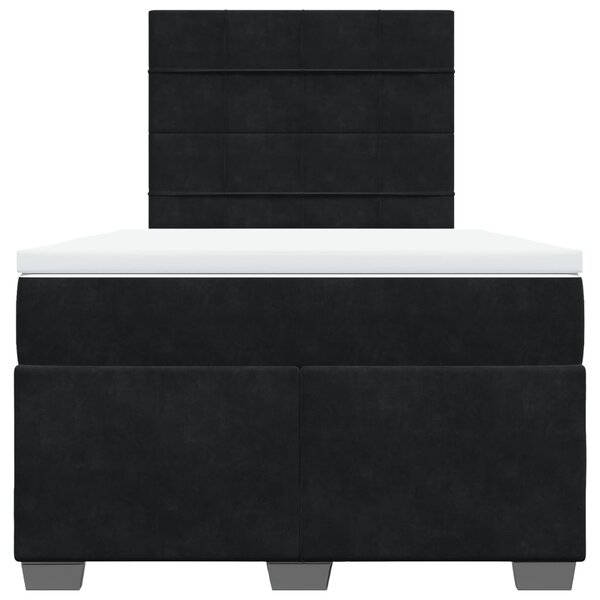 Box spring postel s matrací černá 120 x 190 cm samet 3290860