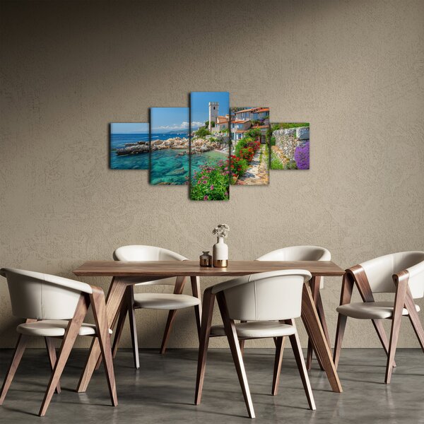 Obraz - Malebné pobřeží vesnice (125x70 cm)