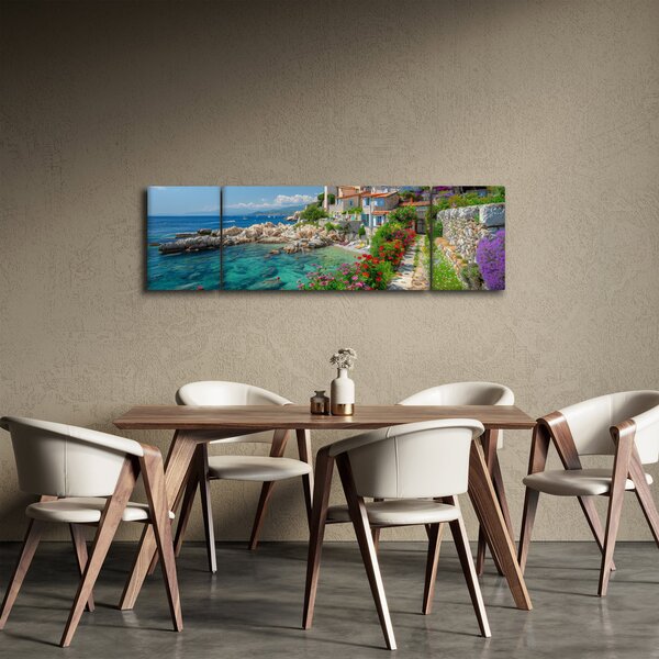 Obraz - Malebné pobřeží vesnice (170x50 cm)
