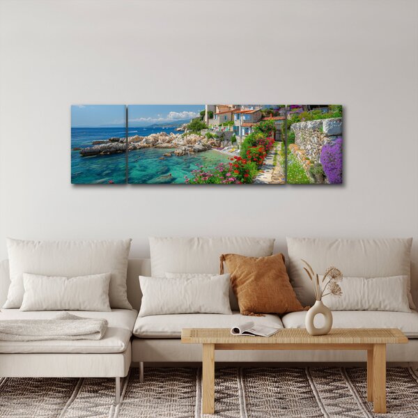 Obraz - Malebné pobřeží vesnice (170x50 cm)