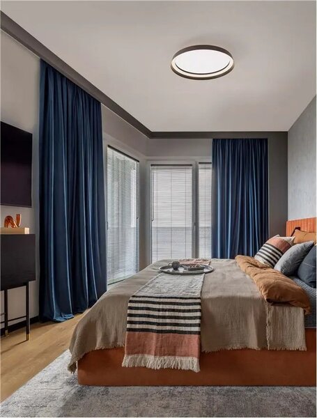 LED stmívatelné kávové moderní stropní svítidlo Ormi – 45 x 45 x 12 cm