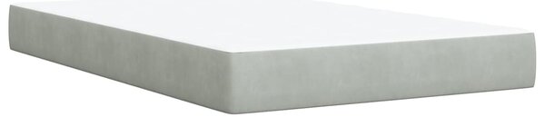 Box spring postel s matrací světle šedá 120 x 200 cm samet 3290882