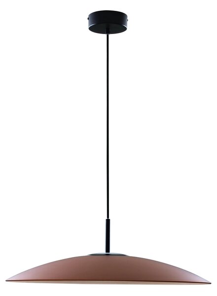LED černo-moce hnědý moderní lustr Polifemo – Hnědá
