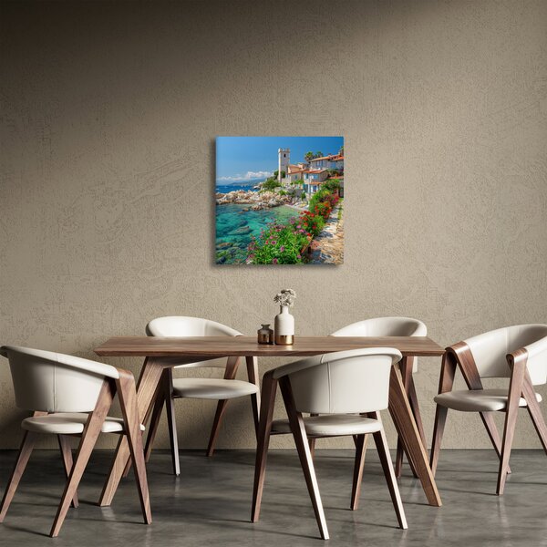 Obraz - Malebné pobřeží vesnice (30x30 cm)