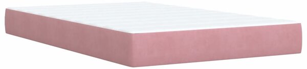 Box spring postel s matrací růžová 120 x 200 cm samet 3290893