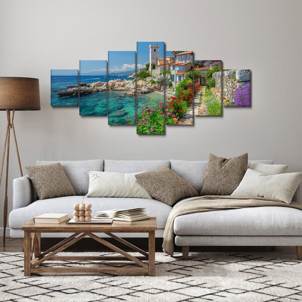 Obraz - Malebné pobřeží vesnice (210x100 cm)