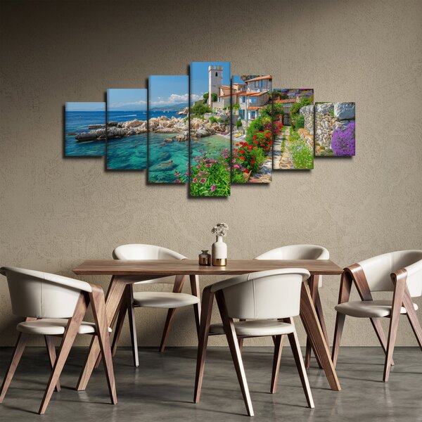 Obraz - Malebné pobřeží vesnice (210x100 cm)