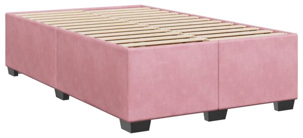 Box spring postel s matrací růžová 120 x 200 cm samet 3290893