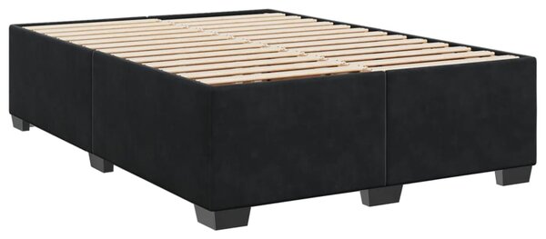 Box spring postel s matrací černá 140 x 190 cm samet 3290902