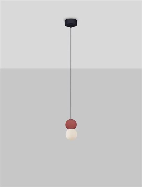 LED červený designový lustr Zero – Červená