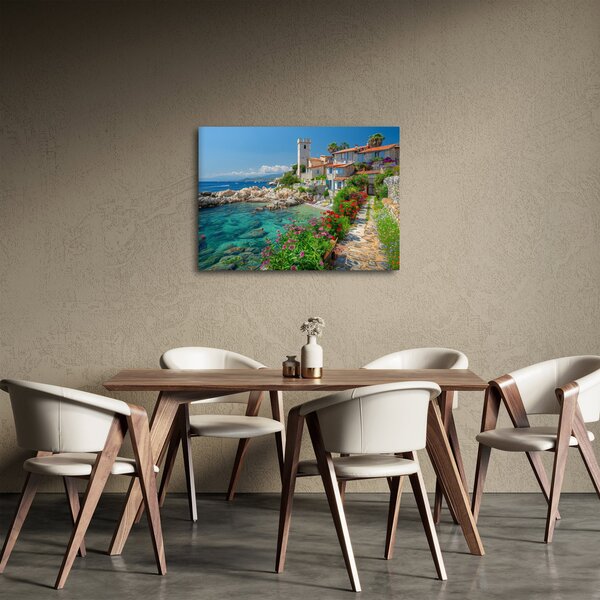 Obraz - Malebné pobřeží vesnice (70x50 cm)