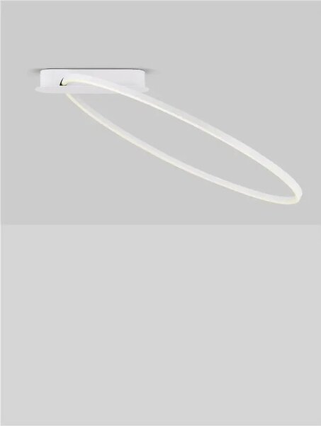 LED stmívatelné bílé moderní stropní svítidlo Kiklos – Bílá