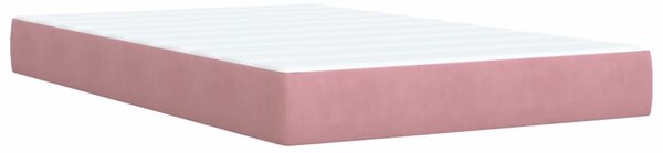 Box spring postel s matrací růžová 120 x 200 cm samet 3290899