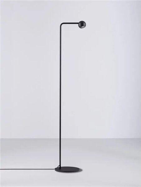 LED černá stojací lampa Sfera
