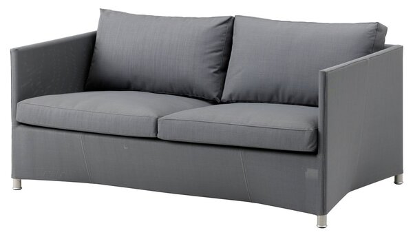 Cane-line 2-místná pohovka Diamond, Cane-line, 150x88x63 cm, rám hliník, barva graphite, sedáky venkovní látka Airtouch grey