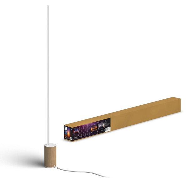 Philips Hue Stojací lampa LED Gradient Signe Oak, stmívatelný, Světlé dřevo, Obývací pokoj / jídelna, Dřevo, Moderní