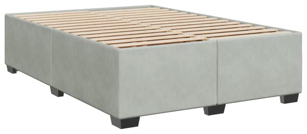 Box spring postel s matrací světle šedá 140x190 cm samet 3290918