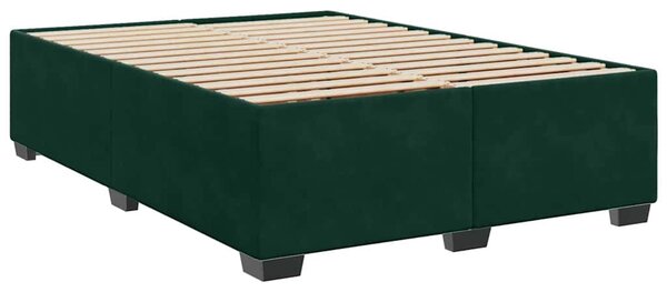 Box spring postel s matrací tmavě zelená 140x190 cm samet 3290921