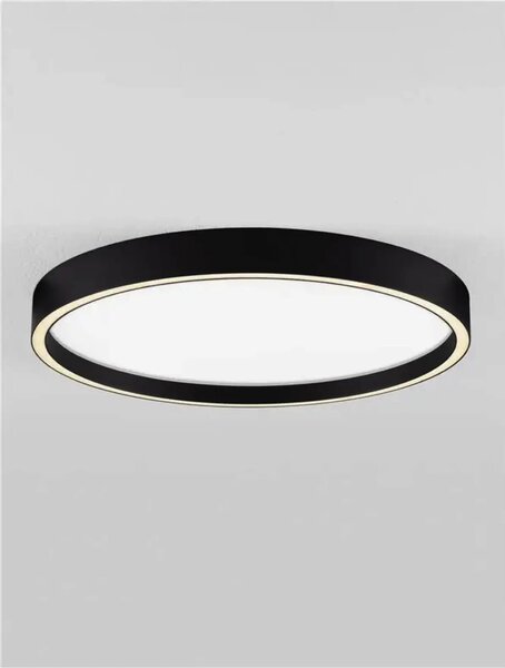 LED stmívatelné černé moderní stropní svítidlo Istos – Černá