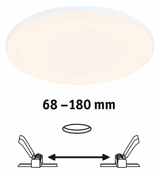 PAULMANN VariFit LED vestavné svítidlo Veluna Edge IP44 kruhové 200mm 3000K bílá stmívatelné