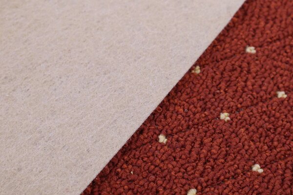 Condor Carpets, AKCE: 70x200 cm Kusový koberec Udinese terra - neúčtujeme odřezky z role - obšitý ze všech stran, šíře, oranžová, filc, chodba / předsíň
