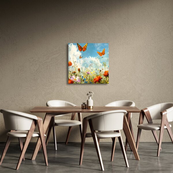 Obraz - Motýli na letní louce (30x30 cm)