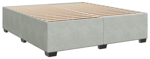 Box spring postel s matrací světle šedá 180x200 cm samet 3290978