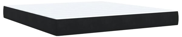 Box spring postel s matrací černá 180x200 cm samet 3290980