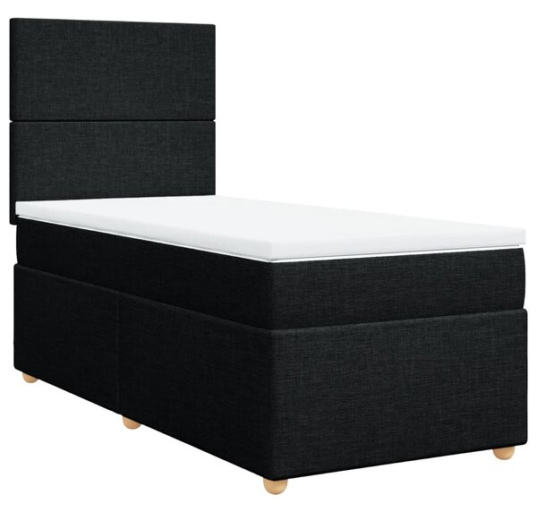Box spring postel s matrací černá 80 x 200 cm textil 3291102
