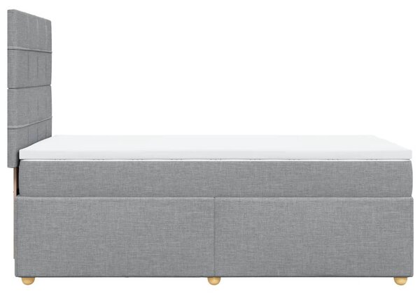Box spring postel s matrací světle šedá 80 x 200 cm textil 3291107
