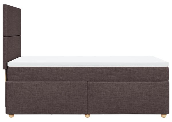 Box spring postel s matrací tmavě hnědá 80x200 cm textil 3291103