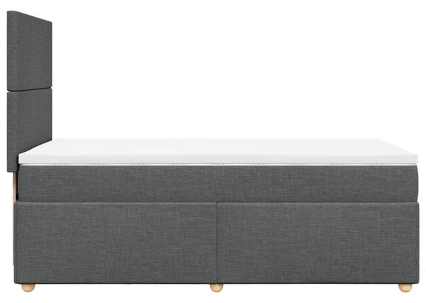 Box spring postel s matrací tmavě šedá 80 x 200 cm textil 3291101