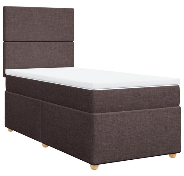 Box spring postel s matrací tmavě hnědá 80x200 cm textil 3291103