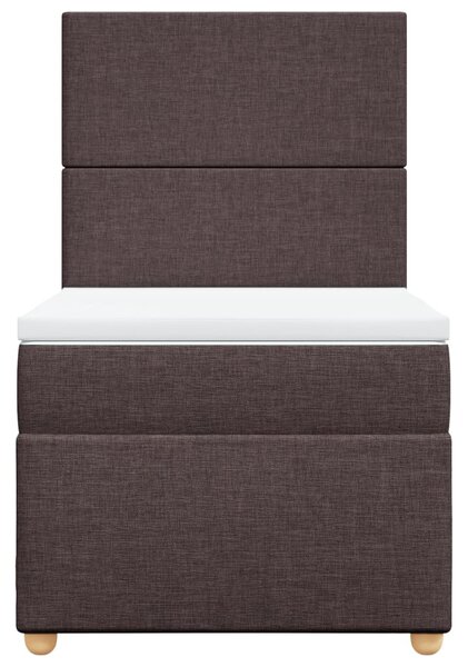 Box spring postel s matrací tmavě hnědá 80x200 cm textil 3291103