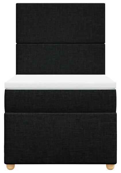 Box spring postel s matrací černá 80 x 200 cm textil 3291102