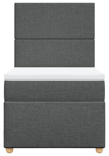 Box spring postel s matrací tmavě šedá 80 x 200 cm textil 3291101