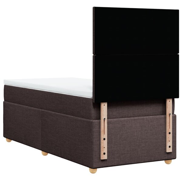 Box spring postel s matrací tmavě hnědá 80x200 cm textil 3291103