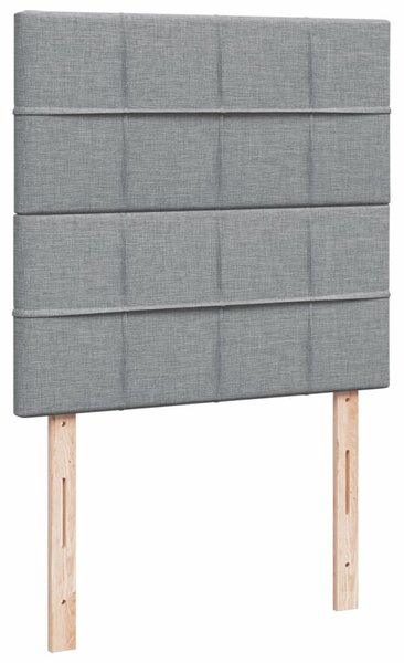 Box spring postel s matrací světle šedá 80 x 200 cm textil 3291107