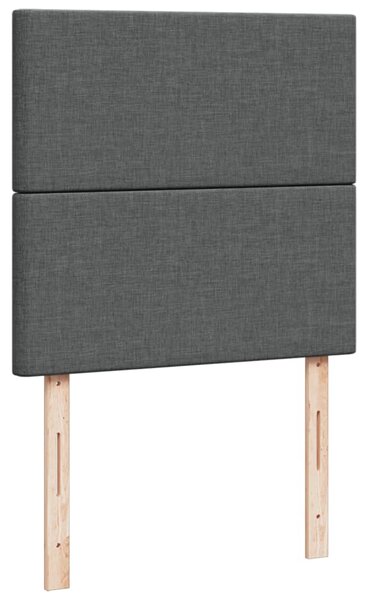 Box spring postel s matrací tmavě šedá 80 x 200 cm textil 3291101