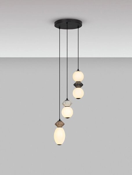 Designový lustr Pallina 3 – Šedá