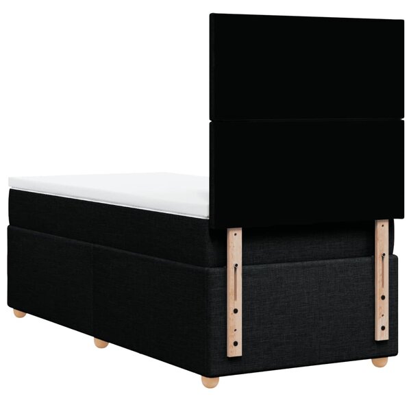 Box spring postel s matrací černá 80 x 200 cm textil 3291102
