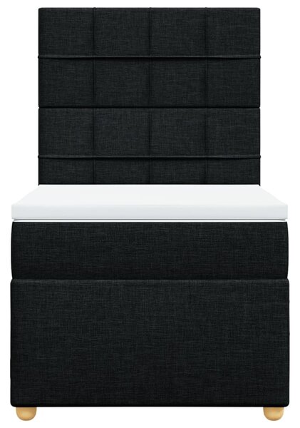 Box spring postel s matrací černá 80 x 200 cm textil 3291109