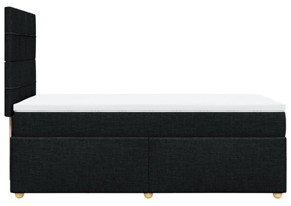 Box spring postel s matrací černá 80 x 200 cm textil 3291109