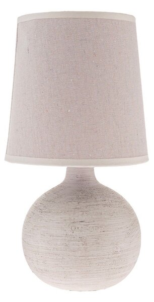 Světle šedá keramická stolní lampa s textilním stínidlem (výška 29 cm) Bianca – Dakls