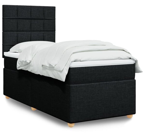 Box spring postel s matrací černá 80 x 200 cm textil 3291109