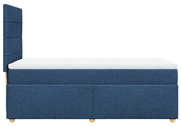 Box spring postel s matrací modrá 80x200 cm textil 3291113