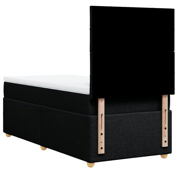 Box spring postel s matrací černá 80 x 200 cm textil 3291109